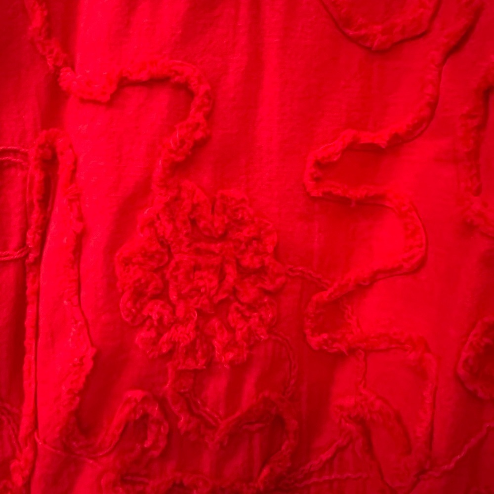 Beautiful Susan Graver 3/4 sleeve zip up red embroidered Jacket M EUC - Picture 5 of 11